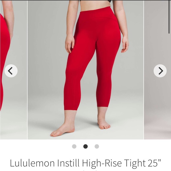 instill tight 25" size 0 dark red lululemon nwt - Picture 11 of 13